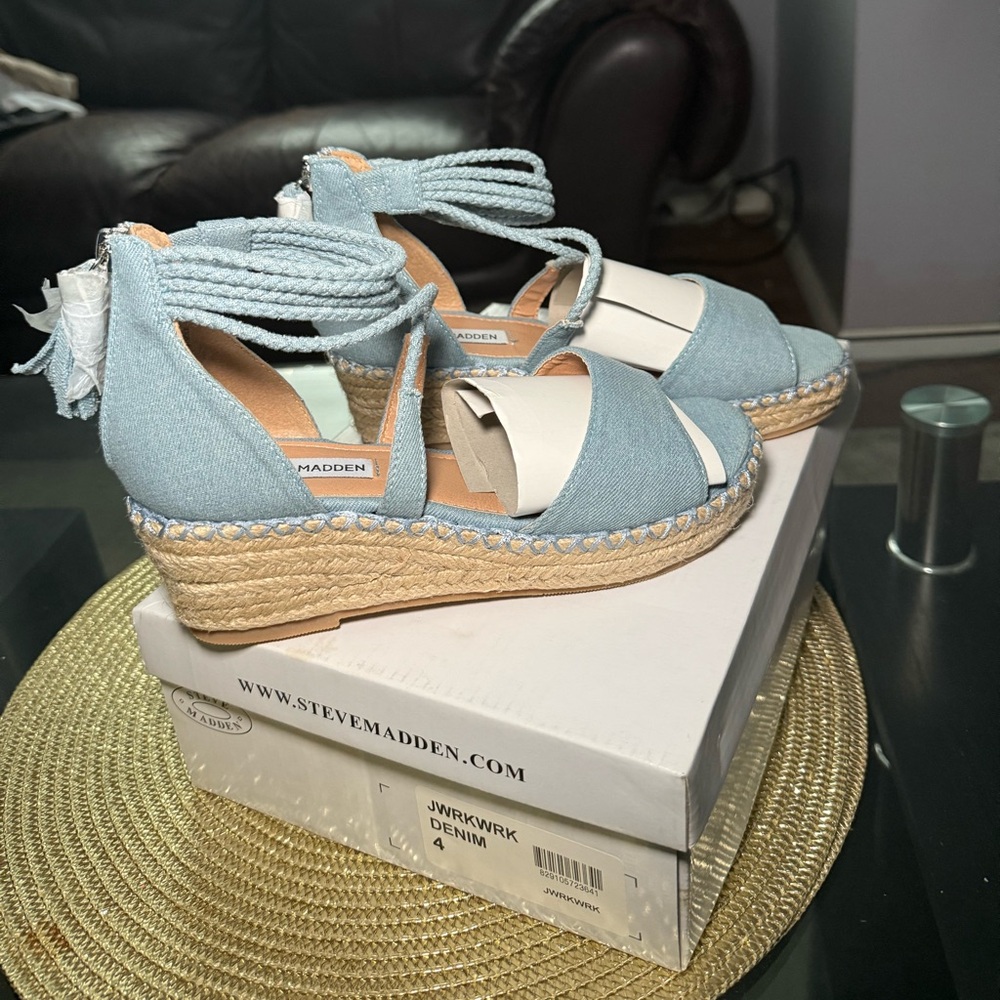 Steve Madden Denim Blue Espadrille Shoes